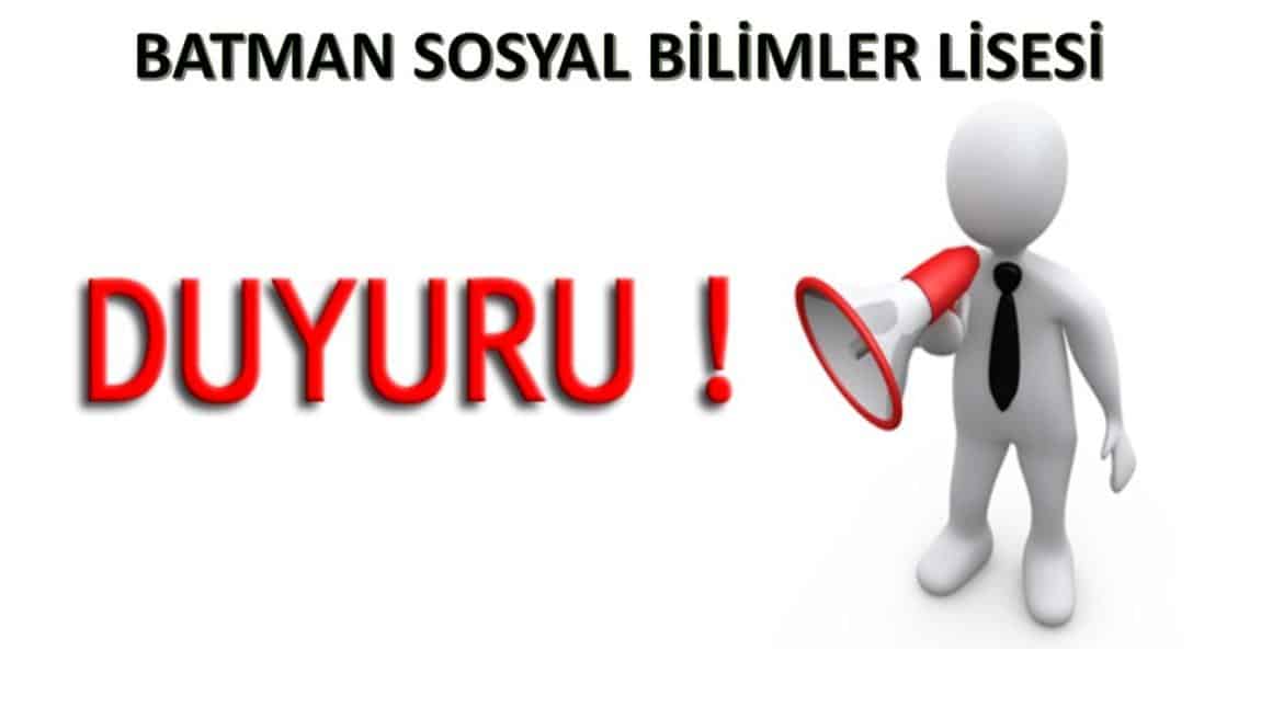 Okulumuz Kız Pansiyonu Kayıt Ön Kayıt Evrakları